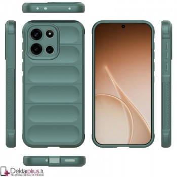 Magic Shield guminis dėklas su kameros apsauga - žalias (Oneplus Nord 6)